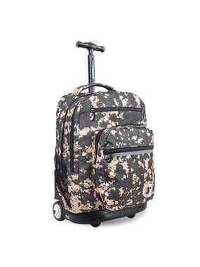 20 Inch Rolling Backpack With Wheels Laptop School Wheeled Bookbag Carry On